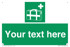 Custom sign safe condition Medical grab bag